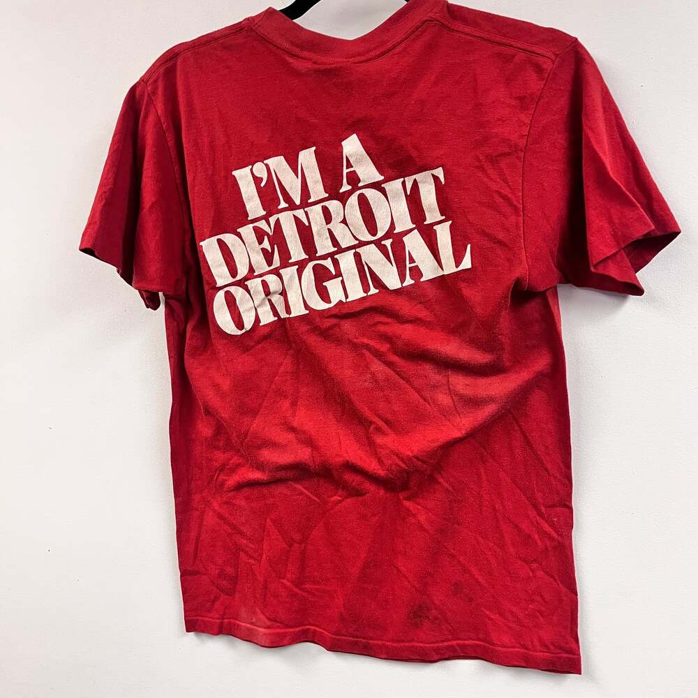 Vintage Graphic Tee Radio Station Detroit Original Distressed LG 1970s